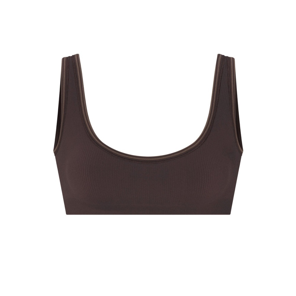 NikeSKIMS Ribbed Seamless Micro Scoop Bra | Phoenix/Truffle | Size S | NWT